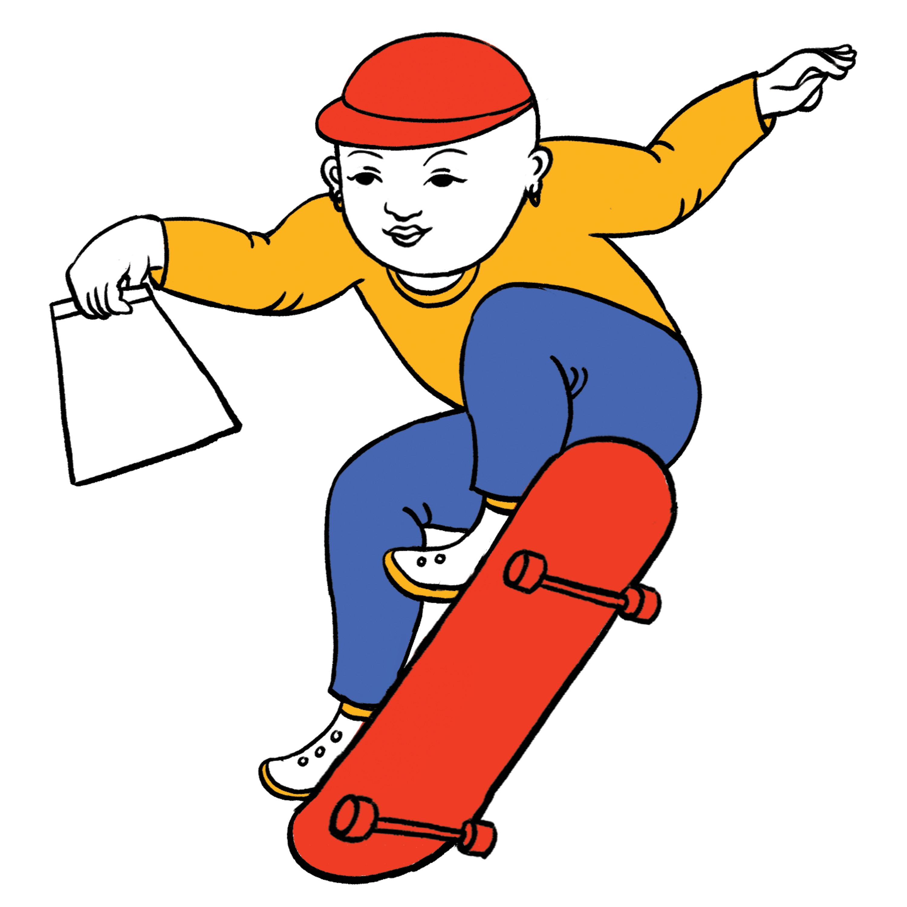 B'my Boy en skate — mascota oficial