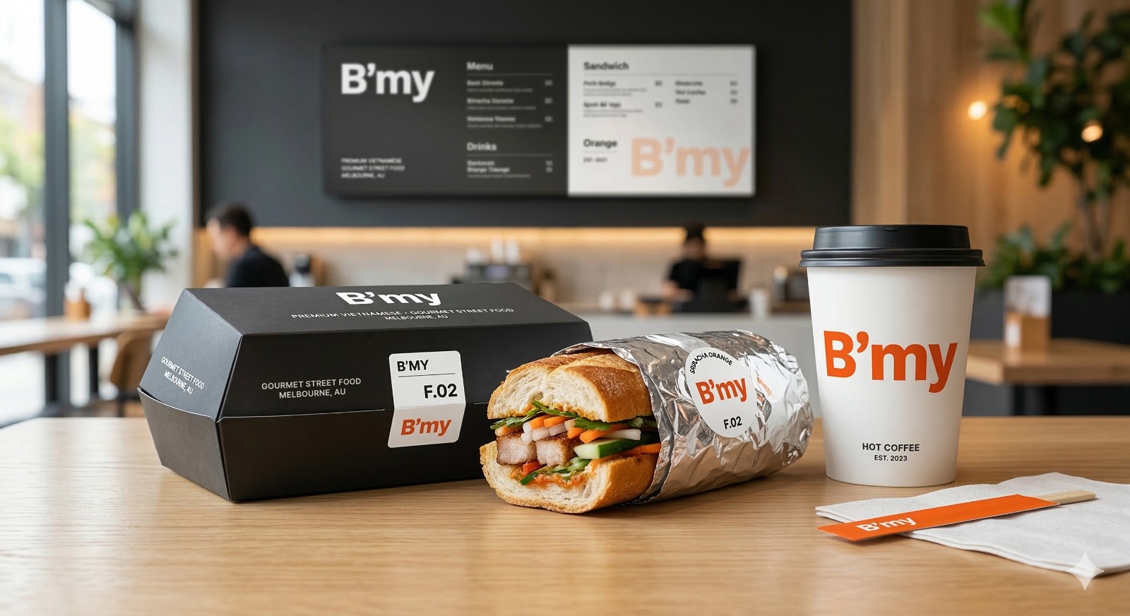 B'My combo — bánh mì và cà phê